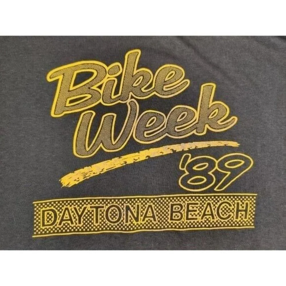 Rare Harley Davidson 3D Emblem T-Shirt 1989 Bike Week Daytona Beach Vintage - Picture 4 of 10